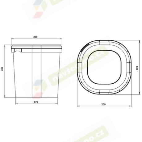 Складное ведро объемом 5,8 л.