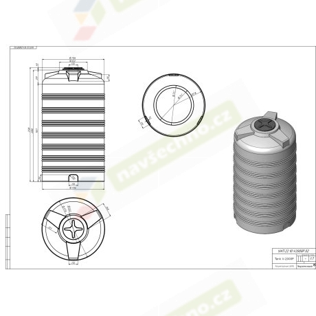Самонесущий пластиковый резервуар емкостью 2000 л.