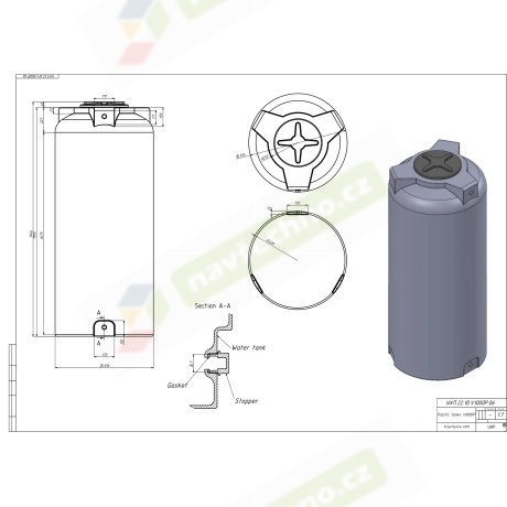 Самонесущий пластиковый резервуар емкостью 1000 л.