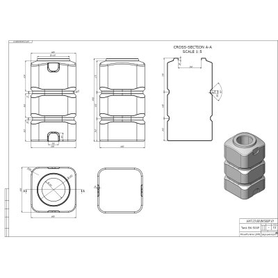 Самонесущий пластиковый бак 500л BK-500