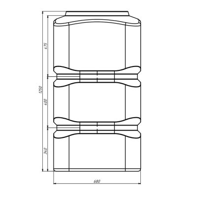 500l samonosná plastová nádrž BK-500