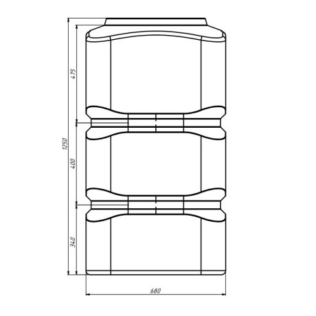 500l självbärande plasttank BK-500