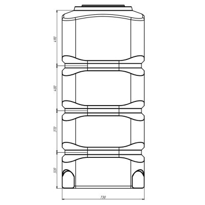 Самонесущий пластиковый бак 750л BK-750
