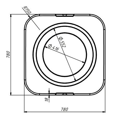 1,000l self-supporting plastic tank BK-1000