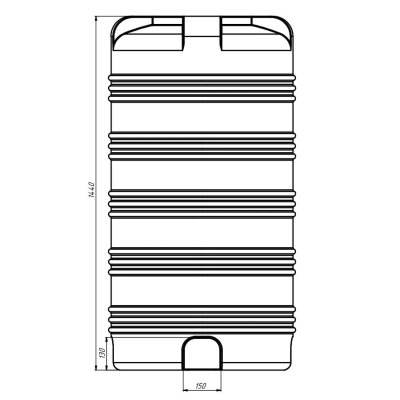 Самонесущий пластиковый бак емкостью 500 л.