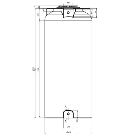 Самонесущий пластиковый резервуар емкостью 1000 л.