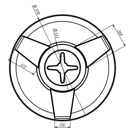 Самонесущий пластиковый резервуар емкостью 1500 л.