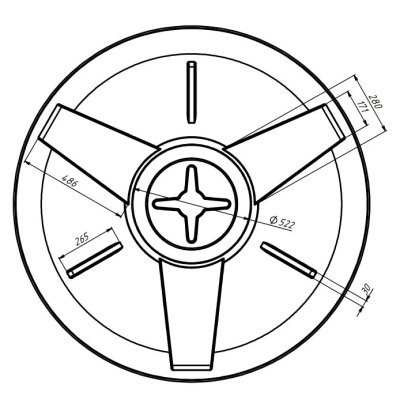 3.000l zelfdragende kunststof tank